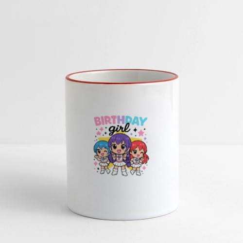 Cute Chibi Birthday Idol Girls - Panoramic Mug