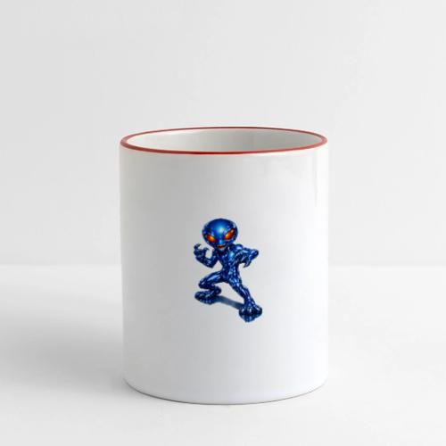 Angry Blue Alien - Panoramic Mug