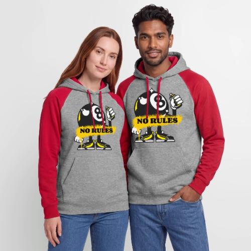 No Rules 8 Ball - Unisex Colorblock Hoodie