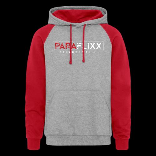 PARAFlixx White Grunge - Unisex Colorblock Hoodie