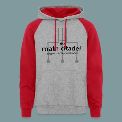 Abstract Math Citadel - Unisex Colorblock Hoodie