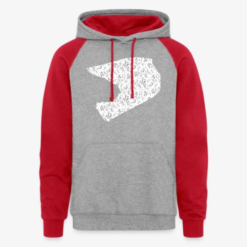 Floral Helmet - Unisex Colorblock Hoodie