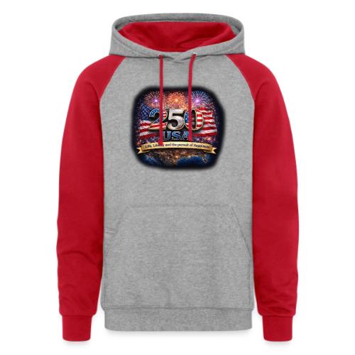 USA 250th Celebration - Unisex Colorblock Hoodie