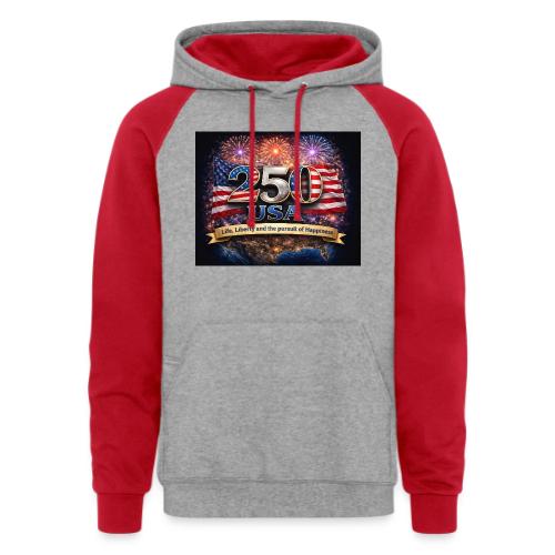 USA 250th Celebration - Unisex Colorblock Hoodie