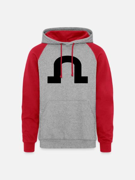Soling sailing class - Unisex Colorblock Hoodie - heather grey/red