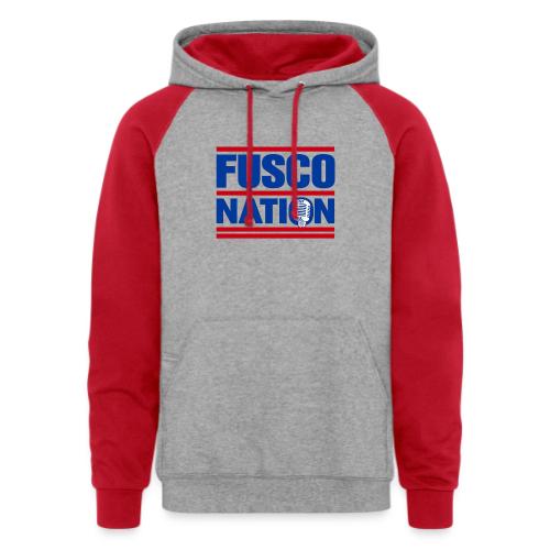 Fusco Nation with Mic (250th Show Commemorative) - Unisex Colorblock Hoodie