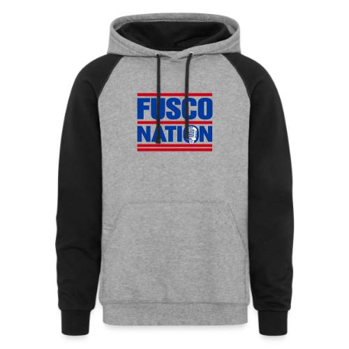 Fusco Nation with Mic (250th Show Commemorative) - Unisex Colorblock Hoodie