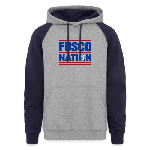 Fusco Nation with Mic (250th Show Commemorative) - Unisex Colorblock Hoodie