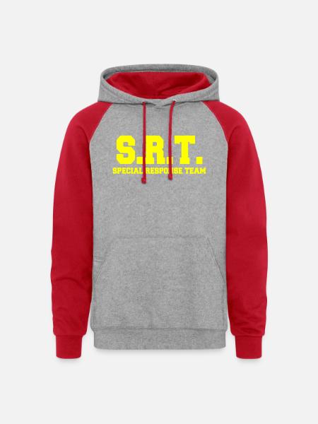 SPECIAL RESPONSE TEAM - Unisex Colorblock Hoodie - heather grey/red