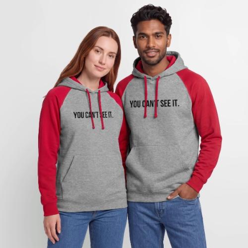 You Can't See It Hoodie | Silent Struggle Mental - Unisex Colorblock Hoodie
