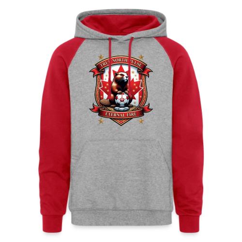 Canada Beaver Crest T-Shirt, Pride Badge Gift - Unisex Colorblock Hoodie