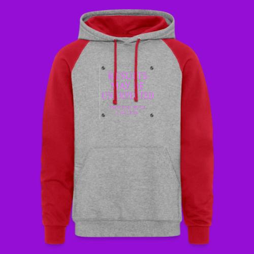 Results - Neon Purple - Unisex Colorblock Hoodie