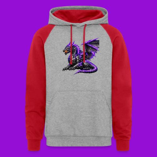 Neon Dragon at Rest - Unisex Colorblock Hoodie
