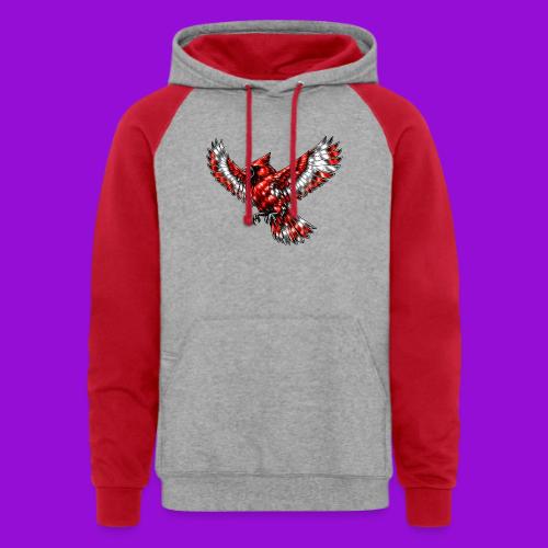Cardinal in Flight - Unisex Colorblock Hoodie