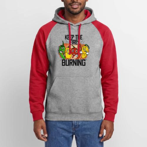 keep the fire burning - Unisex Colorblock Hoodie