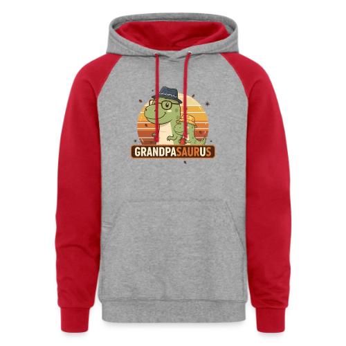 GrandpaSaurus Sunset Duo - Unisex Colorblock Hoodie