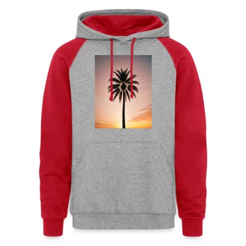 palm peace - Unisex Colorblock Hoodie