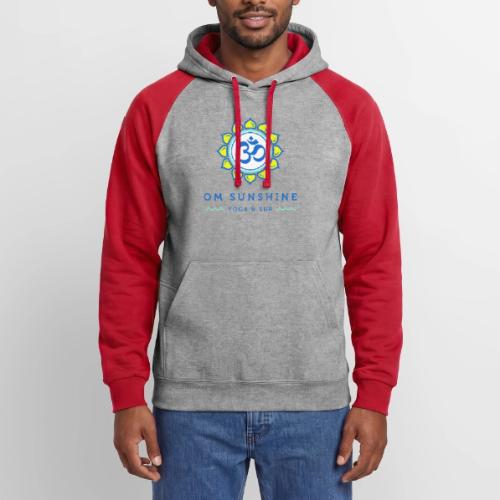 Om Sunshine Yoga transparent back original file - Unisex Colorblock Hoodie