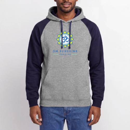 Om Sunshine Yoga transparent back original file - Unisex Colorblock Hoodie