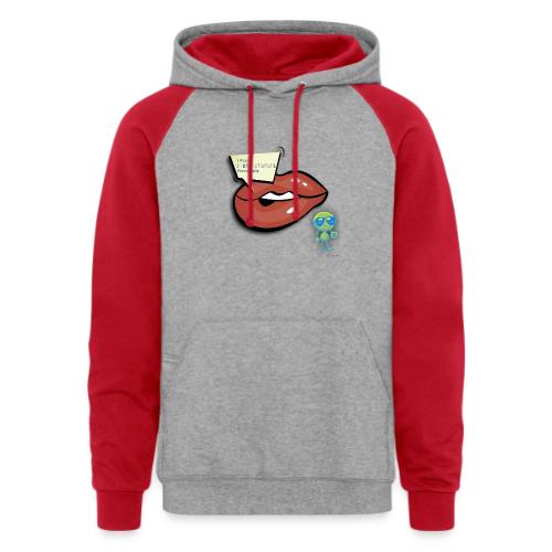 Smoon City_I wear lipstick - Unisex Colorblock Hoodie