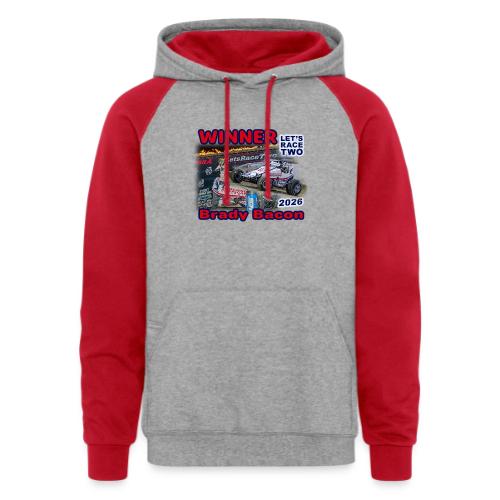 Brady Bacon #LetsRaceTwo Winner - Unisex Colorblock Hoodie