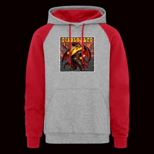 The Diablo Taco Spicy Demon Character - Unisex Colorblock Hoodie