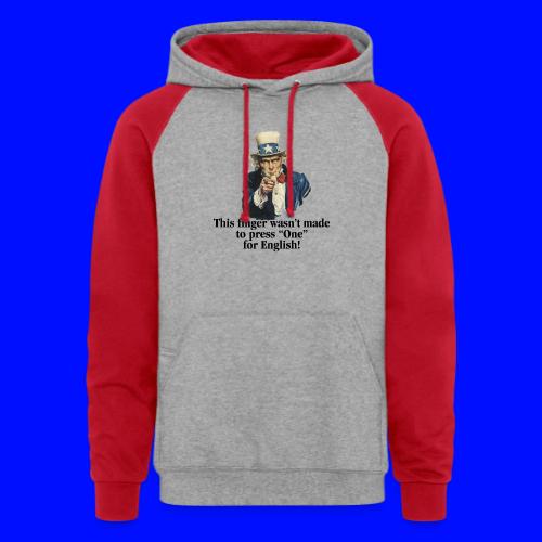 Uncle Sam - Finger - Unisex Colorblock Hoodie