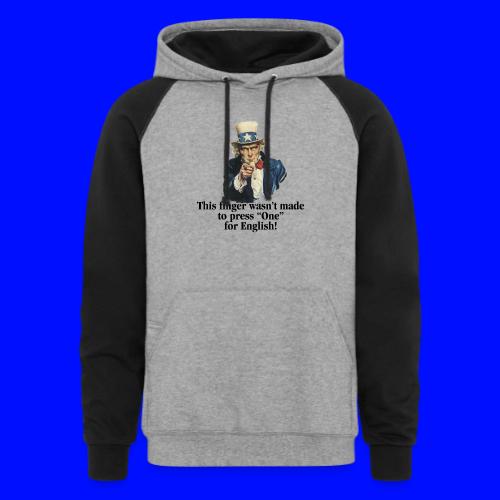 Uncle Sam - Finger - Unisex Colorblock Hoodie