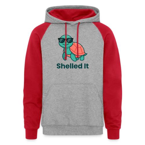 Funny Turtle Sunglasses Shelled It Cute Gift - Unisex Colorblock Hoodie