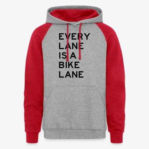 Every Lane is a Bike Lane - Unisex Colorblock Hoodie
