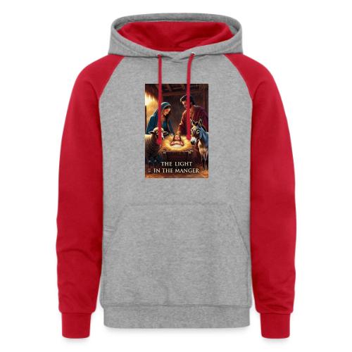 Nativity Manger T-Shirt - Unisex Colorblock Hoodie