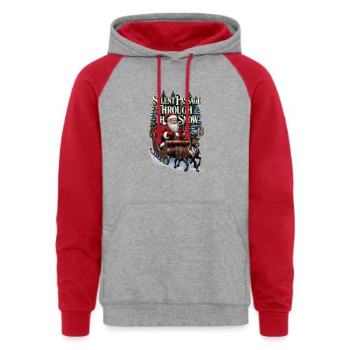 Nostalgic Santa T-Shirt - Unisex Colorblock Hoodie