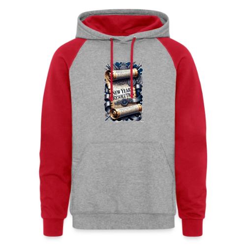 New Year's Resolution T-Shirt - Unisex Colorblock Hoodie