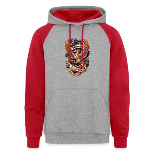 Phoenix New Year T-Shirt - Unisex Colorblock Hoodie