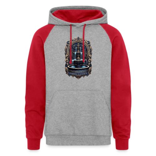 Gilded Baroque Fountain T-Shirt - Unisex Colorblock Hoodie