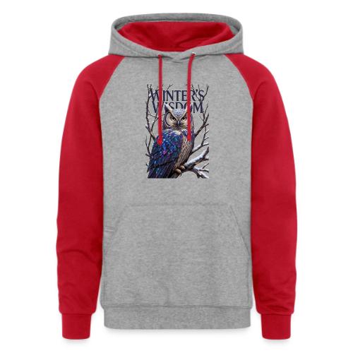 Crystalized Forest Owl T-Shirt - Unisex Colorblock Hoodie