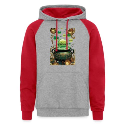 Emerald Excuses Cauldron Graphic Tee - Unisex Colorblock Hoodie