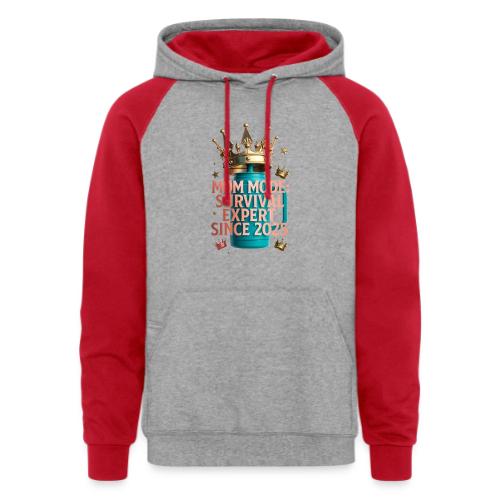 Mom Mode Survival Expert Tee - Unisex Colorblock Hoodie