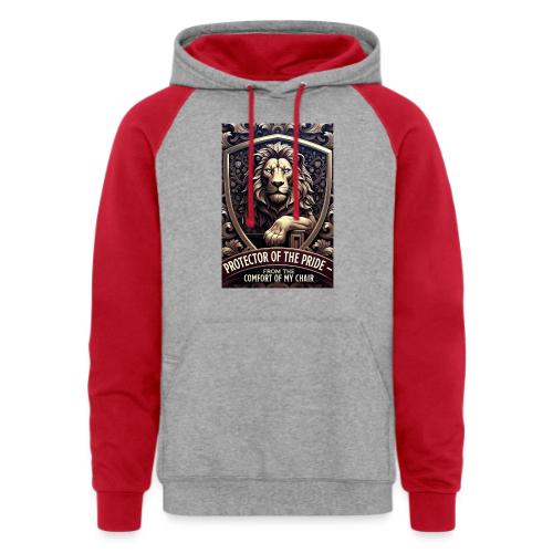 Lion King T Shirt, Funny Low-Effort Father Gift - Unisex Colorblock Hoodie