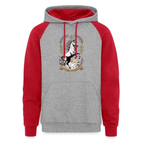 Year of the Horse Rearing T Shirt, Lunar New Year - Unisex Colorblock Hoodie