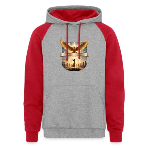 Women’s Day Eagle Matriarch T Shirt,, Gift for Mom - Unisex Colorblock Hoodie