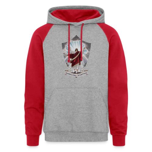 Easter Ascended in Glory T Shirt,Resurrection Gift - Unisex Colorblock Hoodie