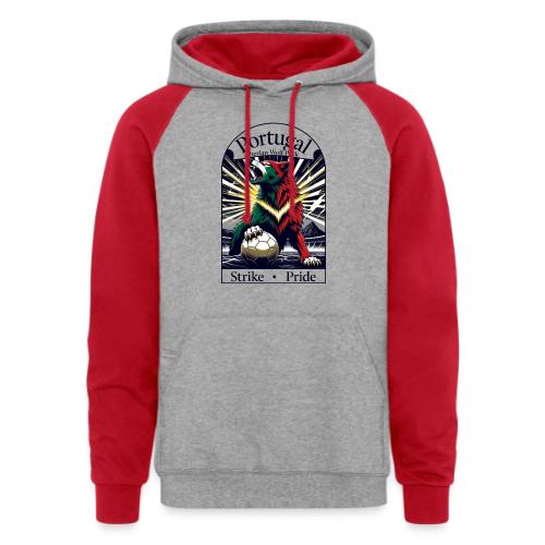 Portugal Iberian Wolf Soccer T Shirt, Pride Gift - Unisex Colorblock Hoodie