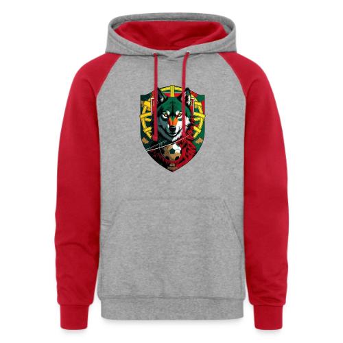Portugal Iberian Wolf Soccer T Shirt,Football Gift - Unisex Colorblock Hoodie