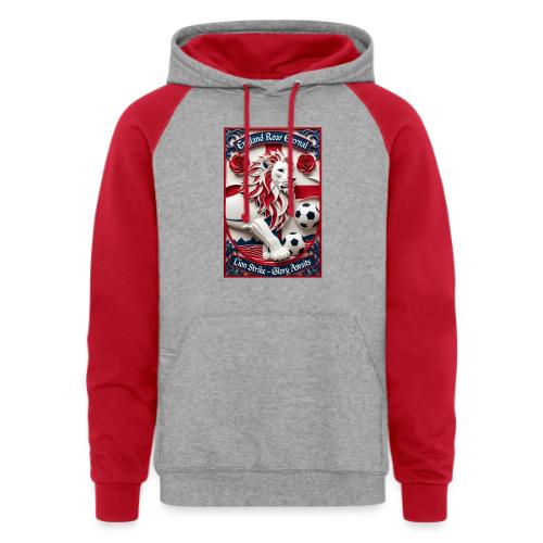England Lion Soccer T Shirt, Football Pride Gift - Unisex Colorblock Hoodie