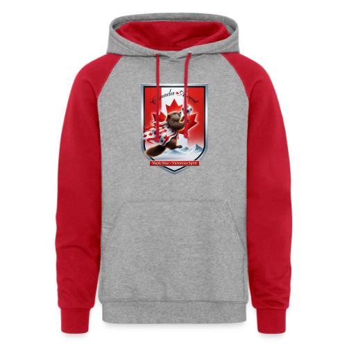 Canada Beaver Ascent T-Shirt, Canadian Pride Gift - Unisex Colorblock Hoodie