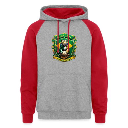 Brazil Jaguar Glory Tee, Brazilian Pride Gift - Unisex Colorblock Hoodie