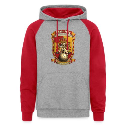 Spain Lion Fury T-Shirt, Spanish Crest Gift - Unisex Colorblock Hoodie
