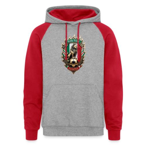 Italy Wolf Fury T-Shirt, Italian Flag Pride Gift - Unisex Colorblock Hoodie