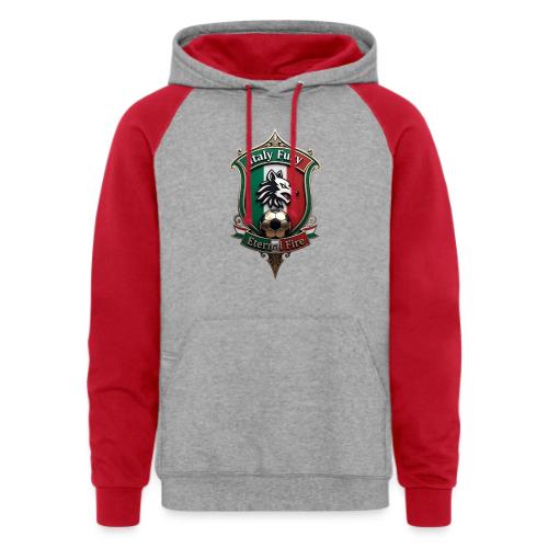 Italy heritage Wolf Fury Tee, Pride Badge Gift - Unisex Colorblock Hoodie